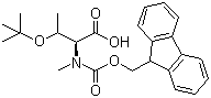 structure of CAS# 117106-20-4, N-Fmoc-N-Methyl-O-tert-butyl-L-threonine;Fmoc-N-Me-Thr(tBu)-OH