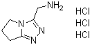 structure of CAS# 1171236-13-7, 6,7-Dihydro-5H-pyrrolo[2,1-c]-1,2,4-triazole-3-methanamine hydrochloride (1:3)