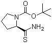 结构式 CAS# 117175-41-4, N-Boc-2(R)-硫代脯氨酰胺; N-叔丁氧羰基-2(R)-硫代脯氨酰胺