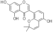 结构式 CAS# 117204-81-6, 砂生槐异黄酮 A