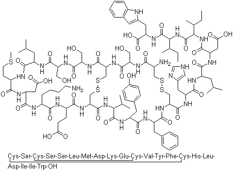 structure of CAS# 117399-94-7, Endothelin 1;ET-1