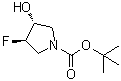结构式 CAS# 1174020-50-8, (3R,4R)-3-氟-4-羟基-1-吡咯烷羧酸叔丁酯