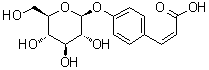 (2Z)-3-[4-(beta-D-Glucopyranosyloxy)phenyl]-2-propenoic acid molecular structure (CAS 117405-48-8)