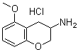 3,4-Dihydro-5-methoxy-2H-1-benzopyran-3-amine hydrochloride molecular structure (CAS 117422-43-2)