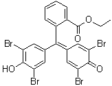 结构式 CAS# 1176-74-5, alpha-(3,5-二溴-4-羟基苯基)-alpha-(3,5-二溴-4-氧代-2,5-环己二烯-1-亚基)-邻甲苯甲酸乙酯