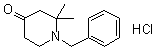 结构式 CAS# 117623-50-4, 2,2-二甲基-1-苄基-4-哌啶酮盐酸盐