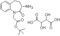 tert-Butyl 3S-amino-2,3,4,5-tetrahydro-1H-[1]benaepin-2-one-1-acetate tartrate molecular structure (CAS 117770-66-8)