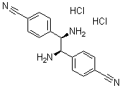 结构式 CAS# 117903-80-7, (R,R)-1,2-双(4-氰基苯基)-1,2-乙二胺二盐酸盐