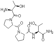 structure of CAS# 117928-94-6, Rapastinel;L-Threonyl-L-prolyl-L-prolyl-L-threoninamide; GLYX 13