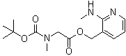结构式 CAS# 1180002-01-0, N-[叔丁氧羰基]-N-甲基甘氨酸 [2-(甲基氨基)-3-吡啶基]甲基酯