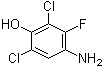 4-氨基-2,6-二氯-3-氟苯酚分子结构 (CAS 118159-53-8)