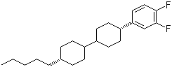 structure of CAS# 118164-51-5, 4-[trans-4-(trans-4-Pentylcyclohexyl)cyclohexyl]-1,2-difluorobenzene