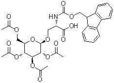 结构式 CAS# 118358-38-6, N-[芴甲氧羰基]-O-(2,3,4,6-四-O-乙酰基-beta-D-吡喃葡萄糖基)-L-丝氨酸