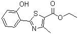 结构式 CAS# 118485-48-6, 2-(2-羟基苯基)-4-甲基-1,3-噻唑-5-羧酸乙酯
