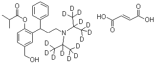 外消旋-十四氘代福斯特罗富马酸盐分子结构 (CAS 1185237-08-4)