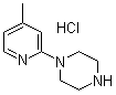 structure of CAS# 1185306-81-3, 1-(4-Methyl-2-pyridinyl)piperazine hydrochloride