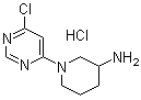 结构式 CAS# 1185307-01-0, 1-(6-氯-4-嘧啶基)-3-哌啶胺盐酸盐