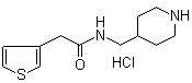 N-(4-Piperidinylmethyl)-3-thiopheneacetamide hydrochloride molecular structure (CAS 1185307-16-7)