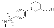 structure of CAS# 1185307-41-8, 4-[3-(Hydroxymethyl)-1-piperidinyl]-N,N-dimethylbenzenesulfonamide