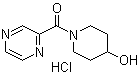 结构式 CAS# 1185309-12-9, (4-羟基-1-哌啶基)-2-吡嗪基甲酮盐酸盐