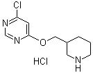 4-Chloro-6-(3-piperidinylmethoxy)pyrimidine hydrochloride molecular structure (CAS 1185309-95-8)
