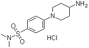 structure of CAS# 1185310-65-9, 4-(4-Amino-1-piperidinyl)-N,N-dimethylbenzenesulfonamide hydrochloride