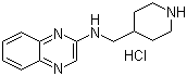 structure of CAS# 1185311-71-0, N-(4-Piperidinylmethyl)-2-quinoxalinamine hydrochloride