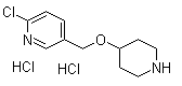结构式 CAS# 1185312-88-2, 2-氯-5-[(4-哌啶基氧基)甲基]吡啶盐酸盐