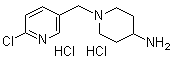 结构式 CAS# 1185314-11-7, 1-[(6-氯-3-吡啶基)甲基]-4-哌啶胺盐酸盐