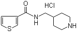 结构式 CAS# 1185314-53-7, N-(4-哌啶基甲基)-3-噻吩甲酰胺盐酸盐