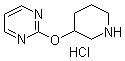 结构式 CAS# 1185316-04-4, 2-(3-哌啶基氧基)嘧啶盐酸盐