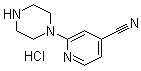 结构式 CAS# 1185316-24-8, 2-(1-哌嗪基)-4-吡啶甲腈盐酸盐