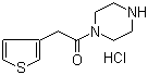 structure of CAS# 1185316-81-7, 1-(1-Piperazinyl)-2-(3-thienyl)ethanone hydrochloride
