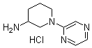 结构式 CAS# 1185319-30-5, 1-(2-吡嗪基)-3-哌啶胺盐酸盐