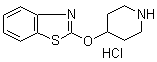 结构式 CAS# 1185319-37-2, 2-(4-哌啶基氧基)苯并噻唑盐酸盐