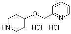 结构式 CAS# 1185319-49-6, 2-[(4-哌啶基氧基)甲基]吡啶盐酸盐