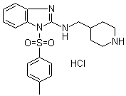 结构式 CAS# 1185319-90-7, 1-[(4-甲基苯基)磺酰基]-N-(4-哌啶基甲基)-1H-苯并咪唑-2-胺盐酸盐