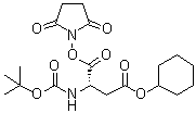 (S)-3-[[(1,1-Dimethylethoxy)carbonyl]amino]-4-[(2,5-dioxo-1-pyrrolidinyl)oxy]-4-oxobutanoic acid cyclohexyl ester molecular structure (CAS 118534-86-4)