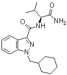 结构式 CAS# 1185887-21-1, N-[(1S)-1-(氨基羰基)-2-甲基丙基]-1-(环己基甲基)-1H-吲唑-3-甲酰胺