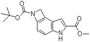 structure of CAS# 1186194-95-5, 1,5-Dihydro-2H-azeto[3,2-e]indole-2,6-dicarboxylic acid 2-(tert-butyl) 6-methyl ester
