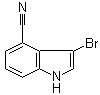 structure of CAS# 1186663-64-8, 3-Bromo-1H-indole-4-carbonitrile
