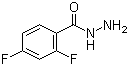 structure of CAS# 118737-62-5, 2,4-Difluorobenzoyl hydrazine;2,4-Difluorobenzhydrazide; 2,4-Difluorobenzoic hydrazide; 2,4-Difluorobenzoic acid hydrazide