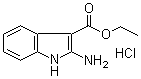 结构式 CAS# 1187830-59-6, 2-氨基-1H-吲哚-3-羧酸乙酯盐酸盐