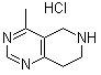结构式 CAS# 1187830-73-4, 5,6,7,8-四氢-4-甲基吡啶并[4,3-d]嘧啶盐酸盐