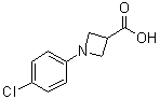 structure of CAS# 1187933-29-4, 1-(4-Chlorophenyl)-3-azetidinecarboxylic acid;1-(4-Chlorophenyl)azetidine-3-carboxylic acid
