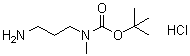 structure of CAS# 1188263-67-3, N-(3-Aminopropyl)-N-methylcarbamic acid 1,1-dimethylethyl ester hydrochloride