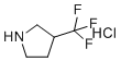 structure of CAS# 1189485-03-7, 3-(Trifluoromethyl)pyrrolidine hydrochloride