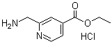 结构式 CAS# 1189983-26-3, 2-(氨基甲基)-4-吡啶甲酸乙酯盐酸盐