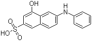 结构式 CAS# 119-19-7, N-苯基-gamma-酸; 7-苯胺基-1-萘酚-3-磺酸; 6-苯胺基-4-羟基萘-2-磺酸