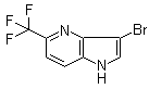 structure of CAS# 1190320-16-1, 3-Bromo-5-(trifluoromethyl)-1H-pyrrolo[3,2-b]pyridine